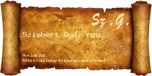 Sziebert György névjegykártya