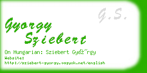 gyorgy sziebert business card